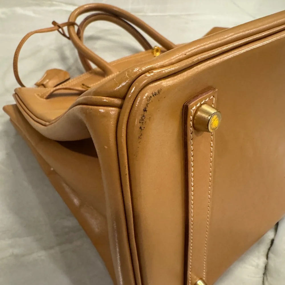 Authentic Hermes Golden Tan Birkin Tote - Posh Authenticated - Picture 4 of 7